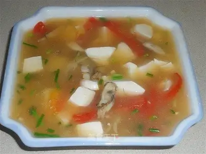 Razor clam tomato tofu soup