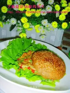 Sesame sesame seed cake version burger