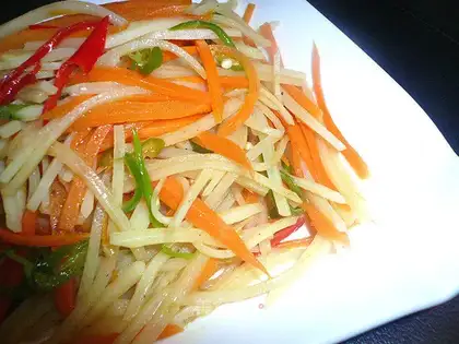 stir-fried three shredded silk