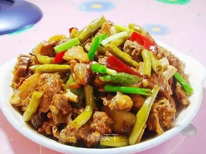 Roasted duck with sour beans