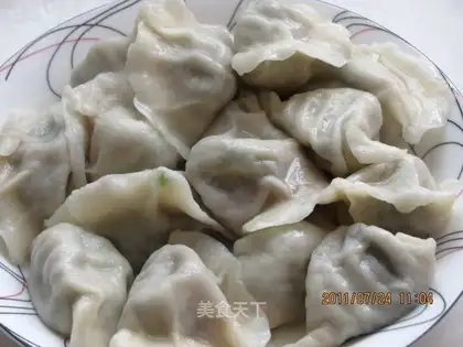 Leek and pork dumplings