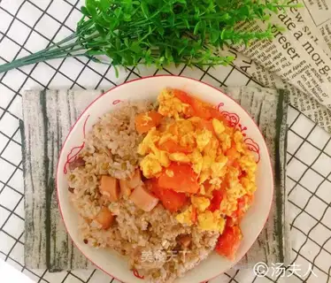 Tomato egg cover for rice