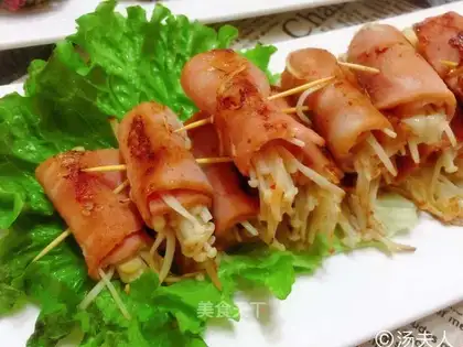 Bacon pins and mushrooms