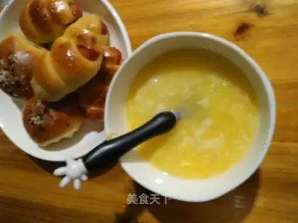 Corn egg porridge