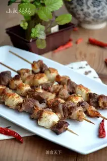 Fishballs, lamb barbeque