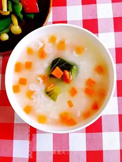 Carrot rice congee