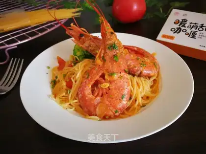 Red shrimp pasta