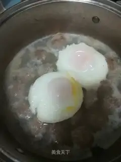 Beefball boiled eggs