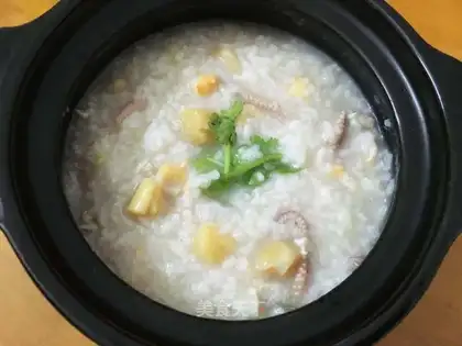 Dry squid congee