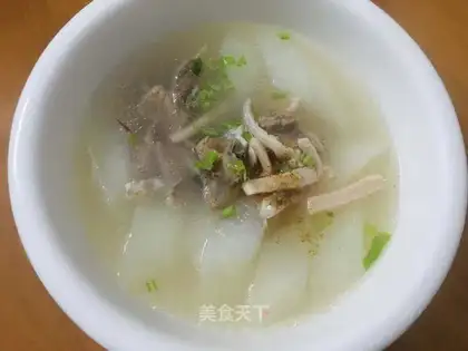 Squid radish steak soup