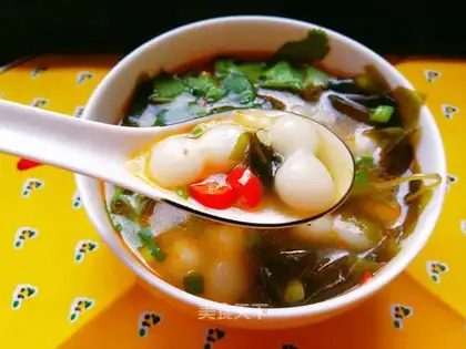 Spicy skirts with old pastry soup