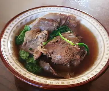 Bones and meat soup