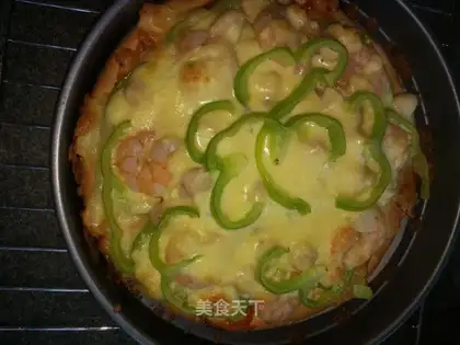 Seafood pizza