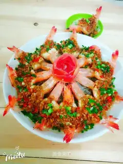 Flowers with rich shrimp