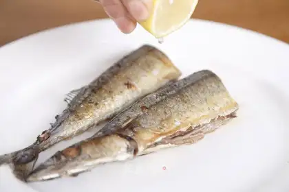 Salt-boiled swordfish