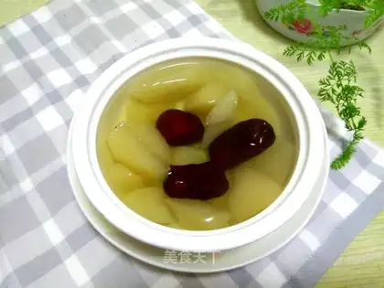 Ice cream, pine date soup