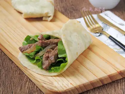 A veal burrito