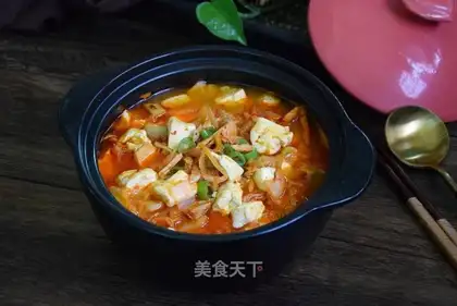 Tuna pickle tofu pot