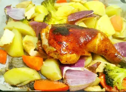 Roasted chicken legs
