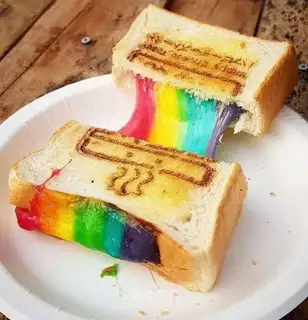Rainbow lass toast