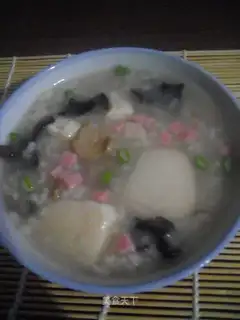 Potato tofu mushroom congee