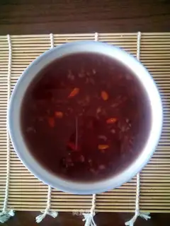 Black rice, black sesame porridge