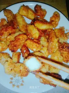 Fry chicken and rice