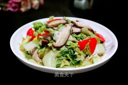 The mushrooms and the cabbage