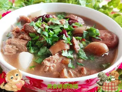 Roach and lamb soup