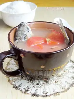 Tomatoes and fish soup