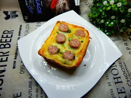 Sausage cheese toast