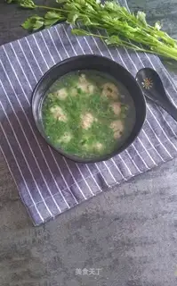 Serpentine meatball soup
