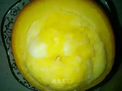 Orange steamed eggs