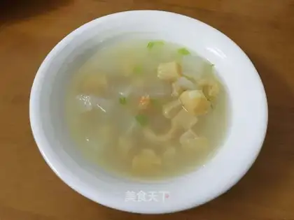 Dry prawn rice radish soup