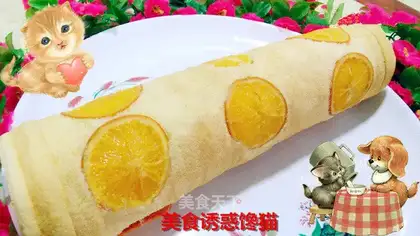 Orange cake roll