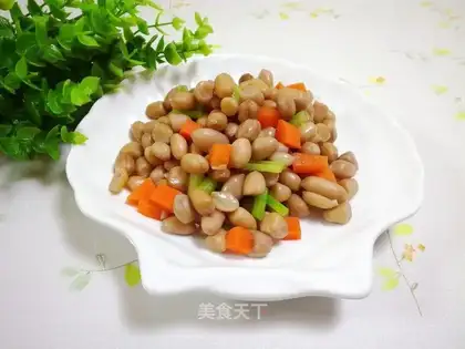Celery carrots with peanuts