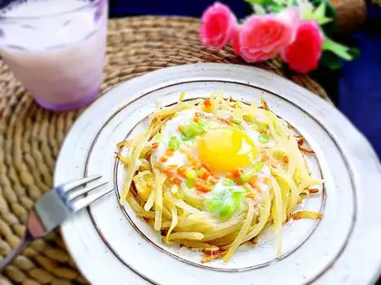 Potato egg nest