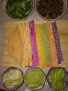 Colored pancakes