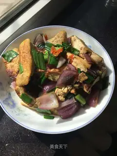 Garlic fried tofu