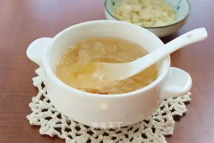 Peach glue, silver sap rice