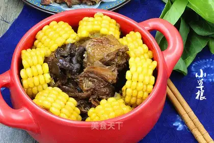 Corn mushroom chicken stew