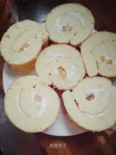 Peach cream rolls