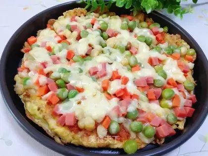 I'll have a rice omelet pizza