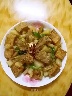 Tofu potatoes burn ribs