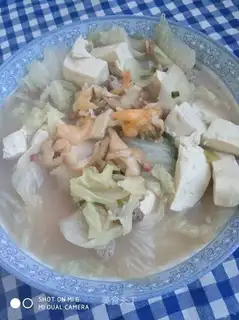 Tofu with yellow casserole