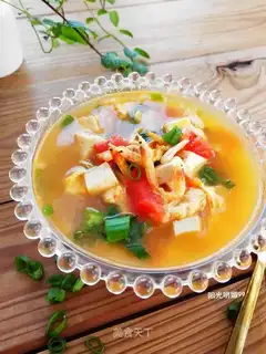 Tomato tofu soup