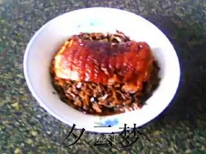 braised pork with dried plum vegetables