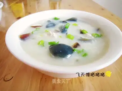 congee with pork and century