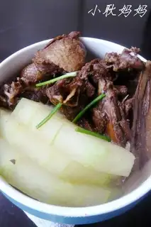Roasted white gourd with goose meat