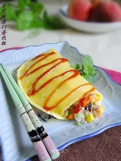 Dumplings with rice and eggs